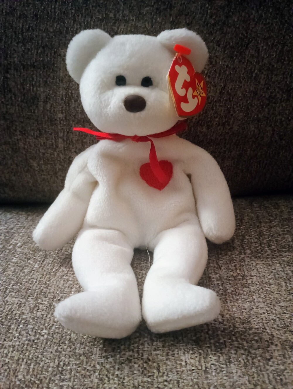 TY Valentino Bear New Mint Condition 8 Inch